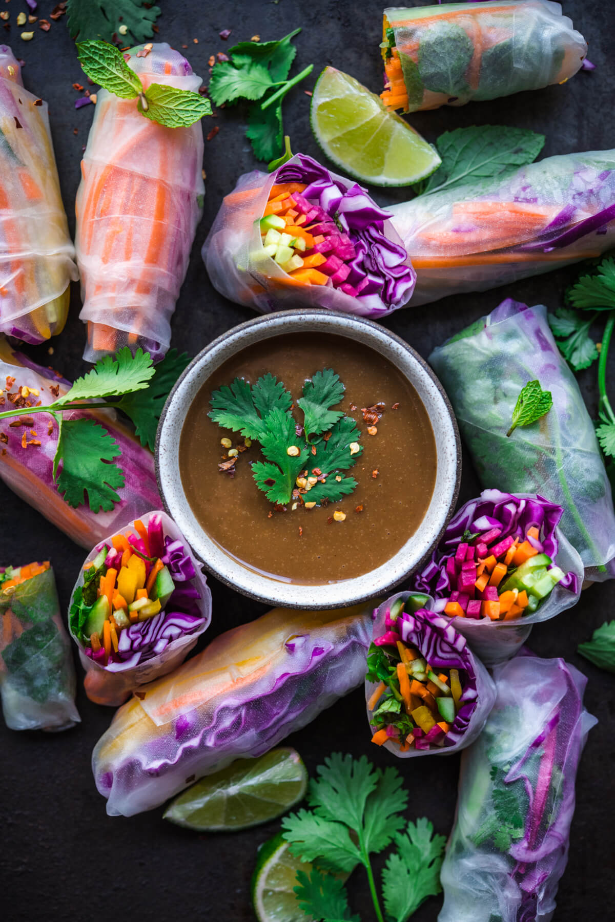 Summer Rolls with Thai Peanut Sauce Recipe