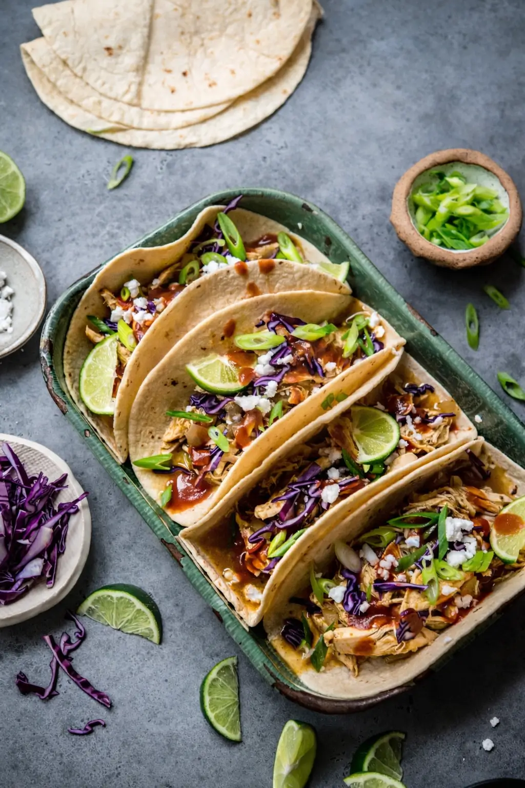Sky Valley Taco Sauce and Salsa Verde Chicken Tacos